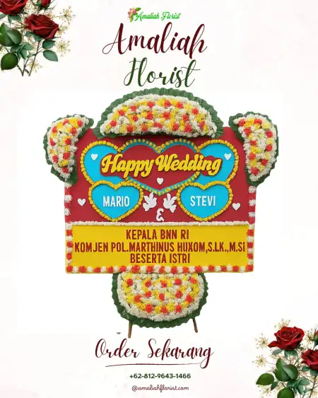 Papan Bunga Pernikahan Bojongkeding